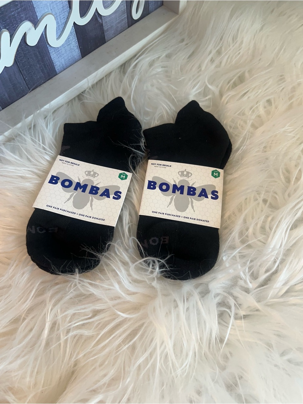 Bombas Black Low-Cut No-Show Socks (2 Pack) - Picture 3 of 7